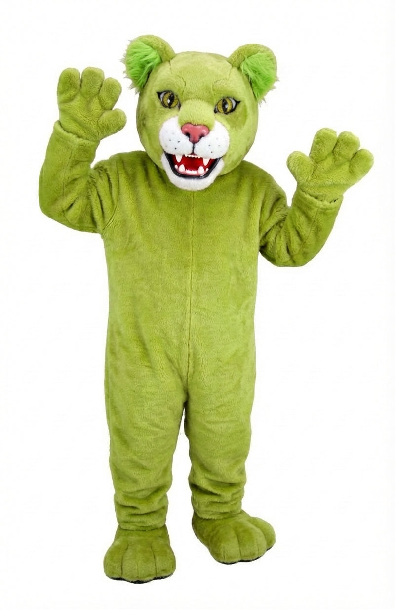 Spotted Jaguar Mascot (Thermolite) - Short fur / Lime mascot costume