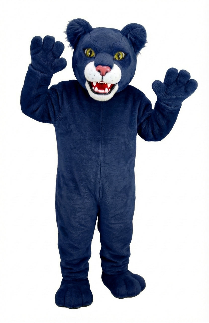 Spotted Jaguar Mascot (Thermolite) - Short fur / Navy Blue mascot costume