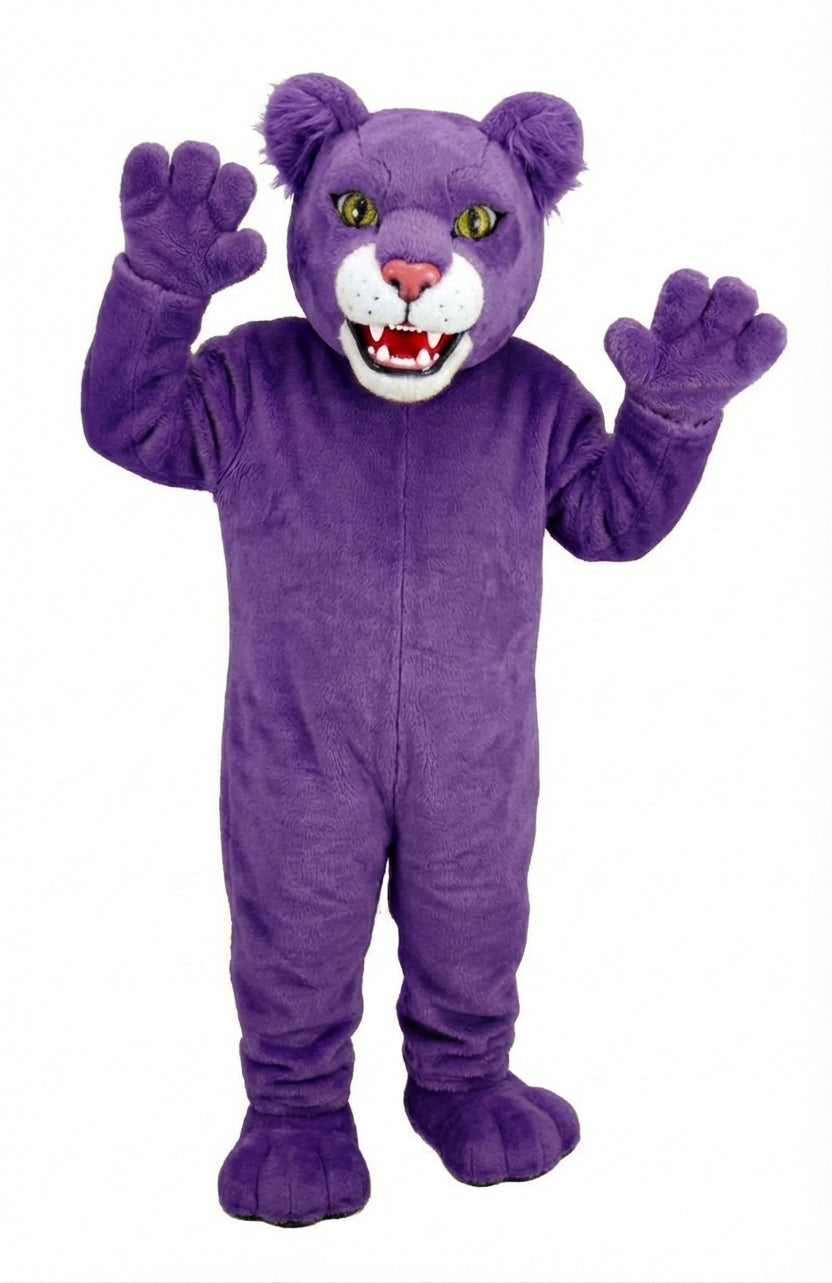 Spotted Jaguar Mascot (Thermolite) - Short fur / Purple mascot costume
