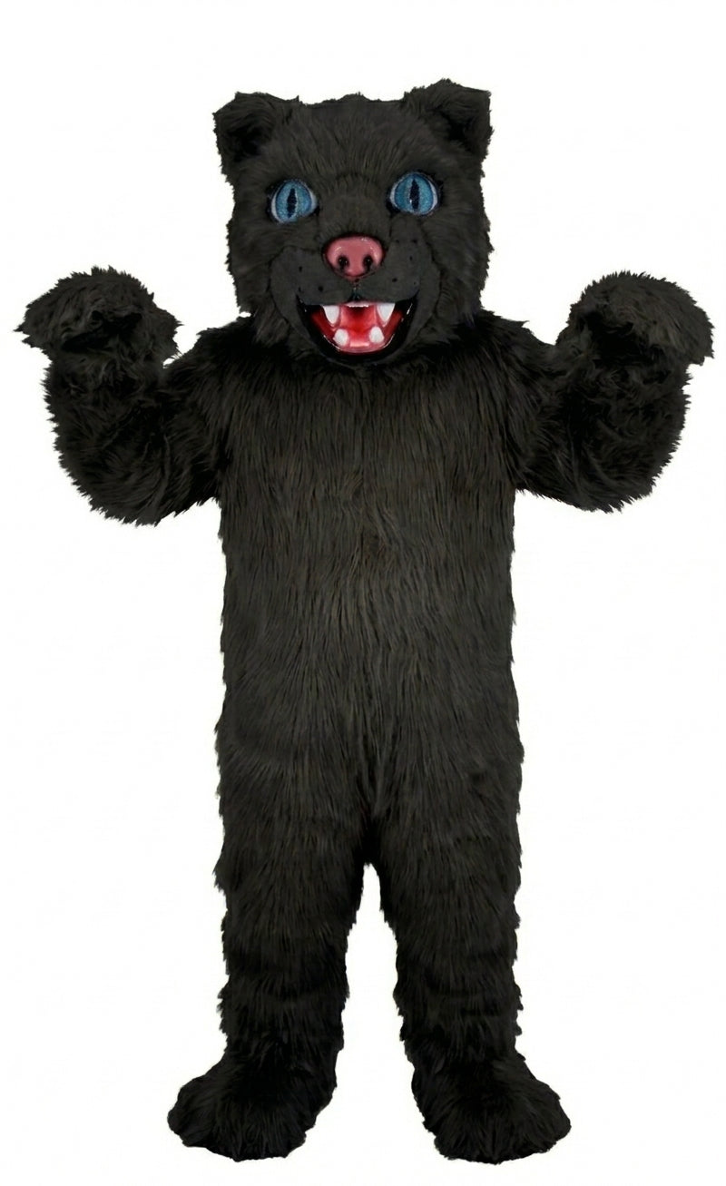 Spotted Leopard Mascot (Thermolite) - Long fur / Black mascot costume