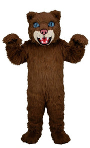 Spotted Leopard Mascot (Thermolite) - Long fur / Dark Brown mascot costume