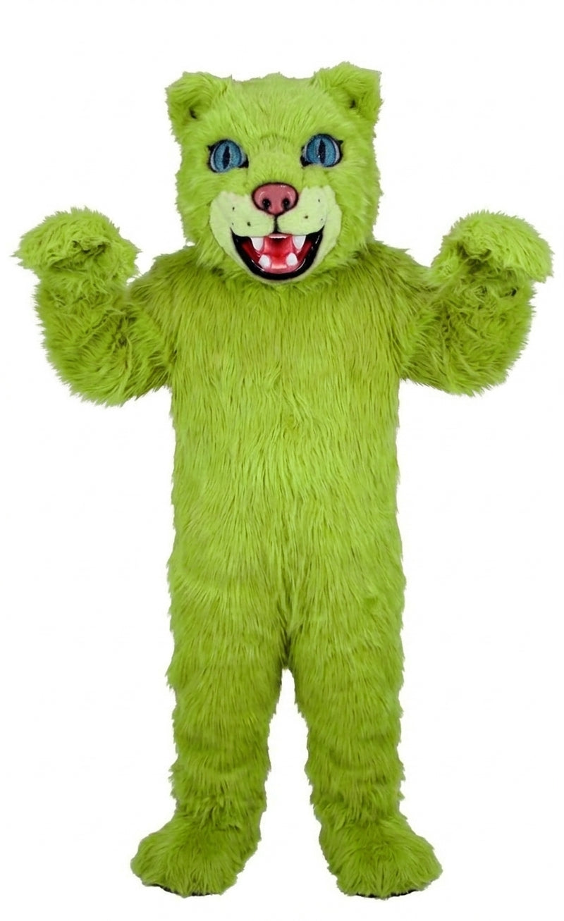Spotted Leopard Mascot (Thermolite) - Long fur / Lime mascot costume