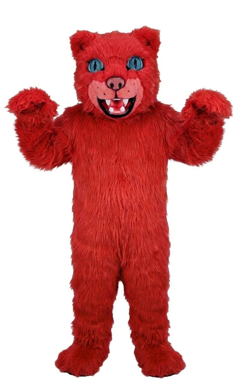 Spotted Leopard Mascot (Thermolite) - Long fur / Red mascot costume