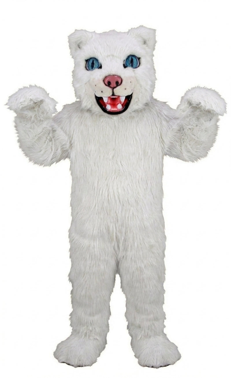 Spotted Leopard Mascot (Thermolite) - Long fur / White mascot costume