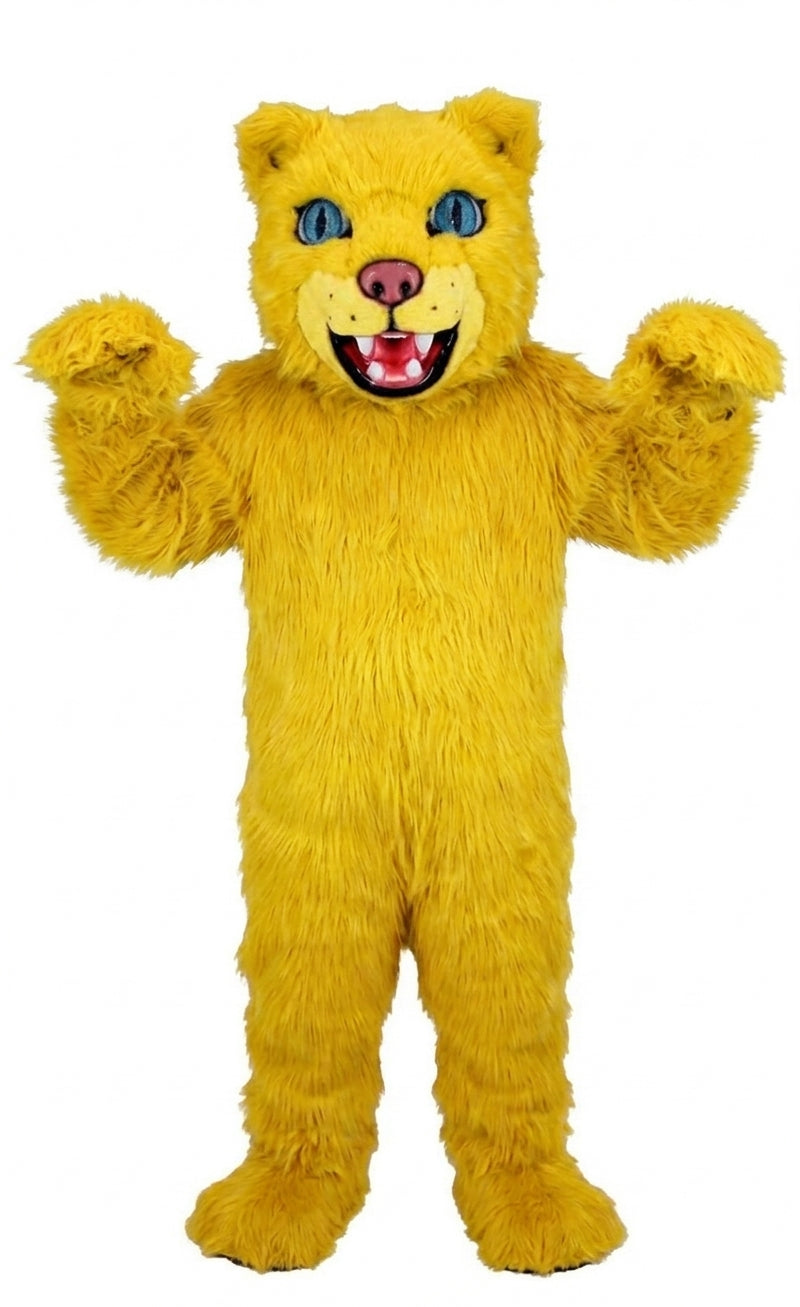 Spotted Leopard Mascot (Thermolite) - Long fur / Yellow mascot costume