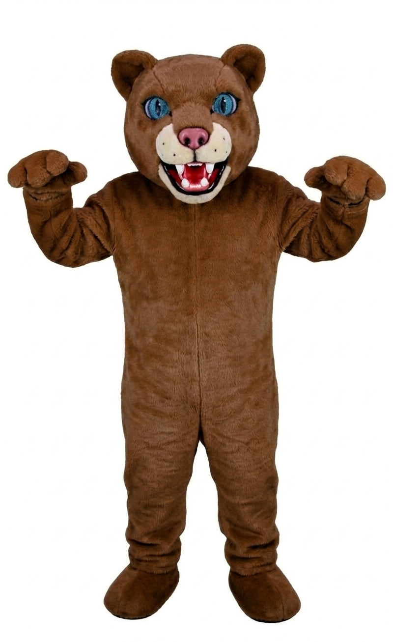 Spotted Leopard Mascot (Thermolite) - Short fur / Chocolate Brown mascot costume