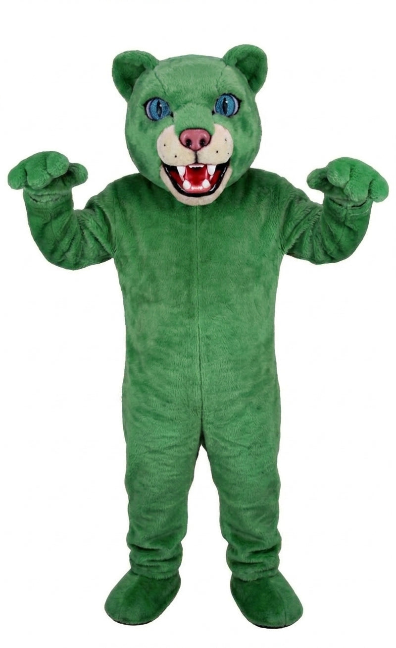 Spotted Leopard Mascot (Thermolite) - Short fur / Green mascot costume