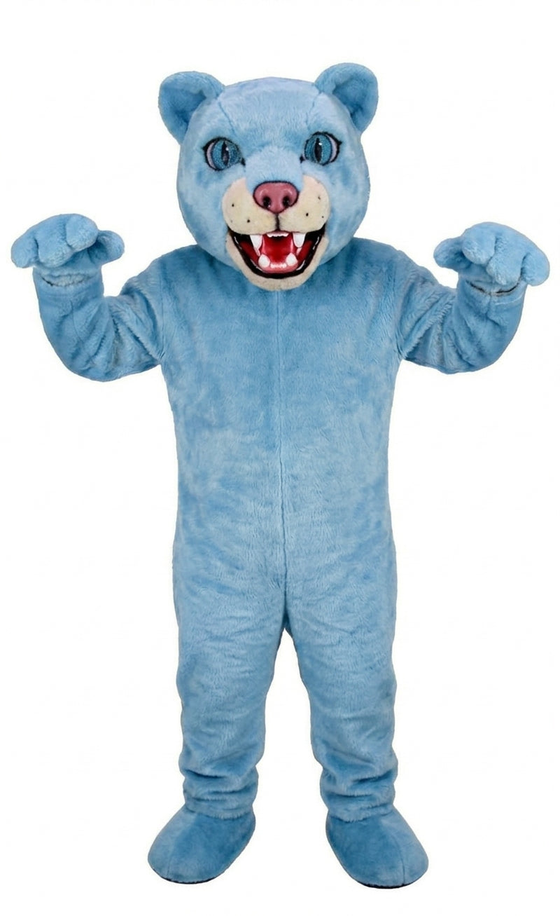 Spotted Leopard Mascot (Thermolite) - Short fur / Light blue mascot costume