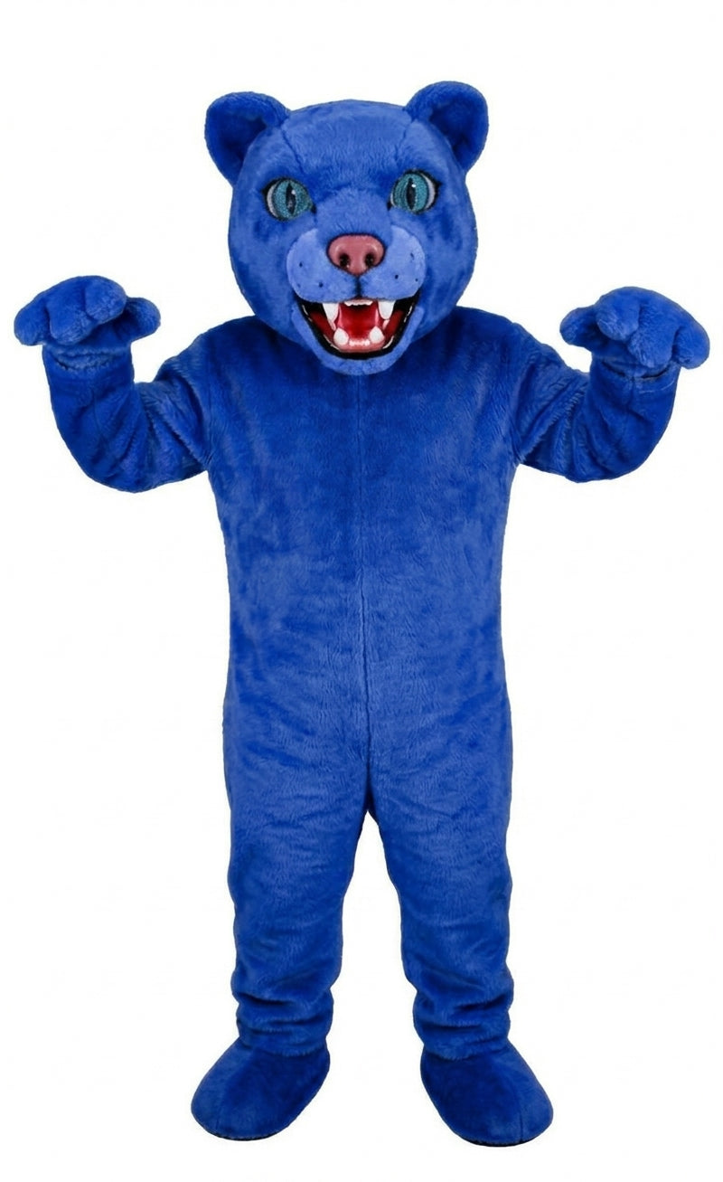 Spotted Leopard Mascot (Thermolite) - Short fur / Royal blue mascot costume