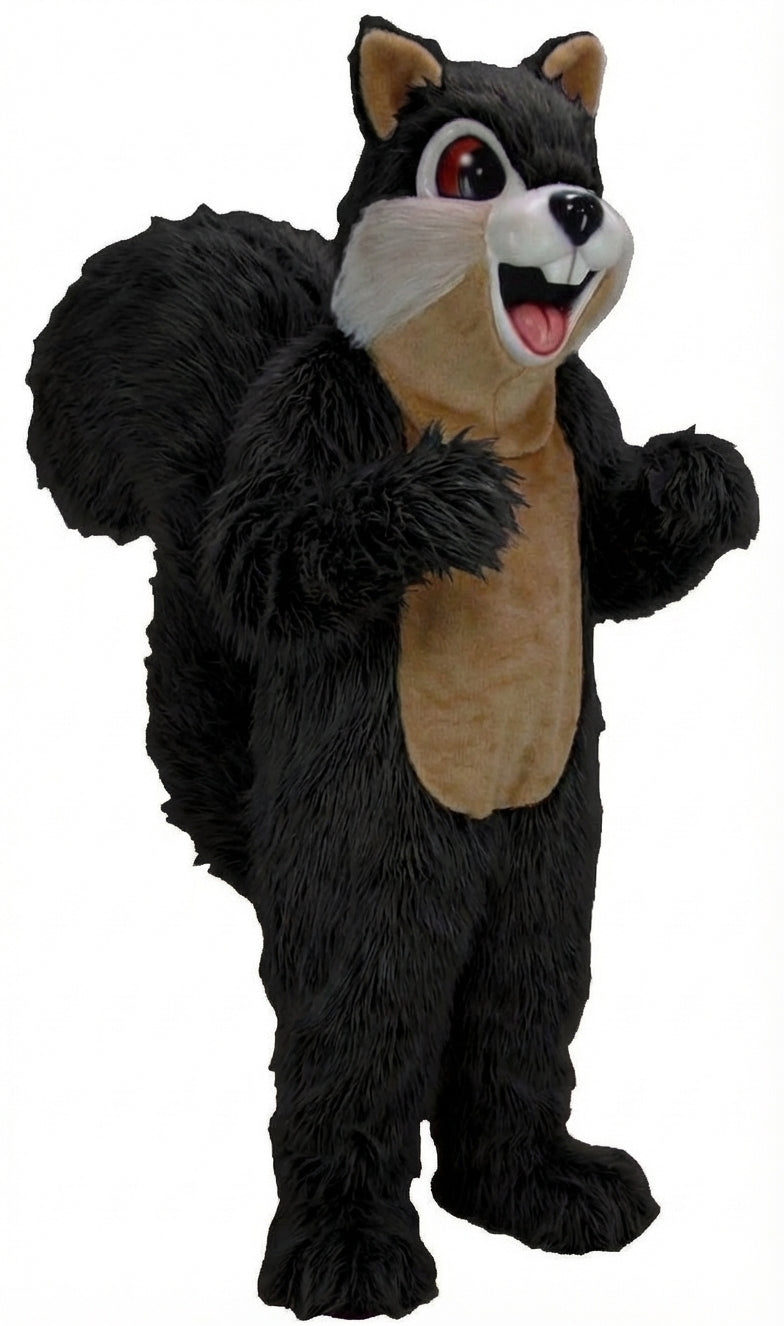 Squirrel Mascot - Long fur / Black mascot costume