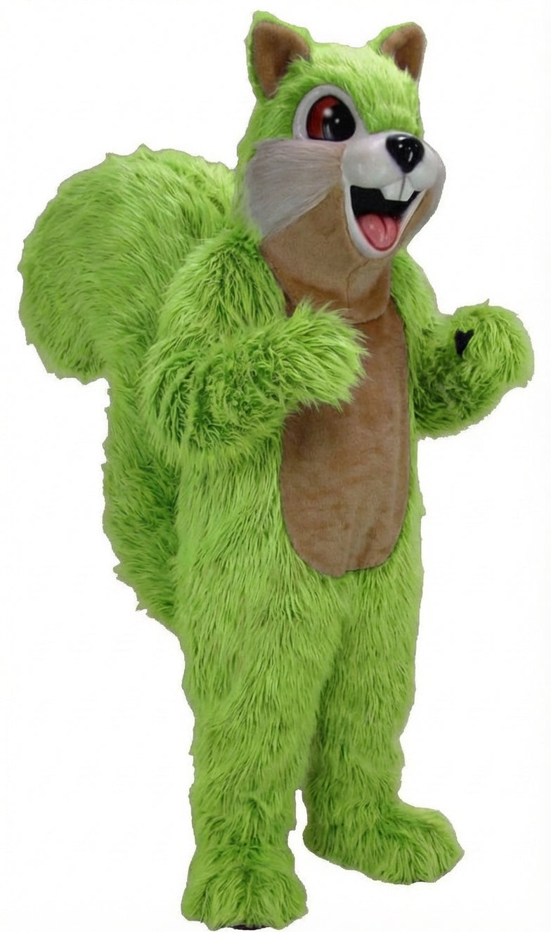 Squirrel Mascot - Long fur / Lime mascot costume