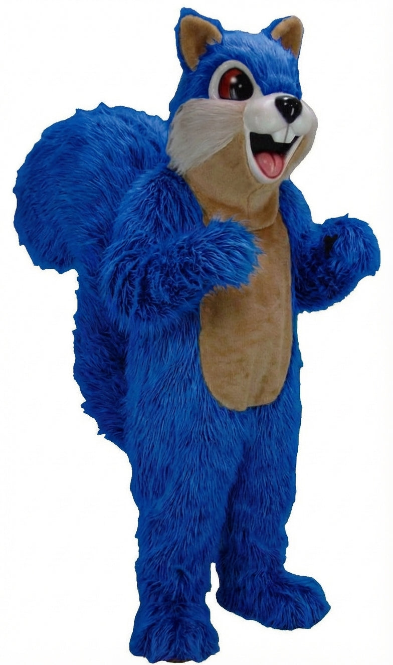 Squirrel Mascot - Long fur / Royal Blue mascot costume