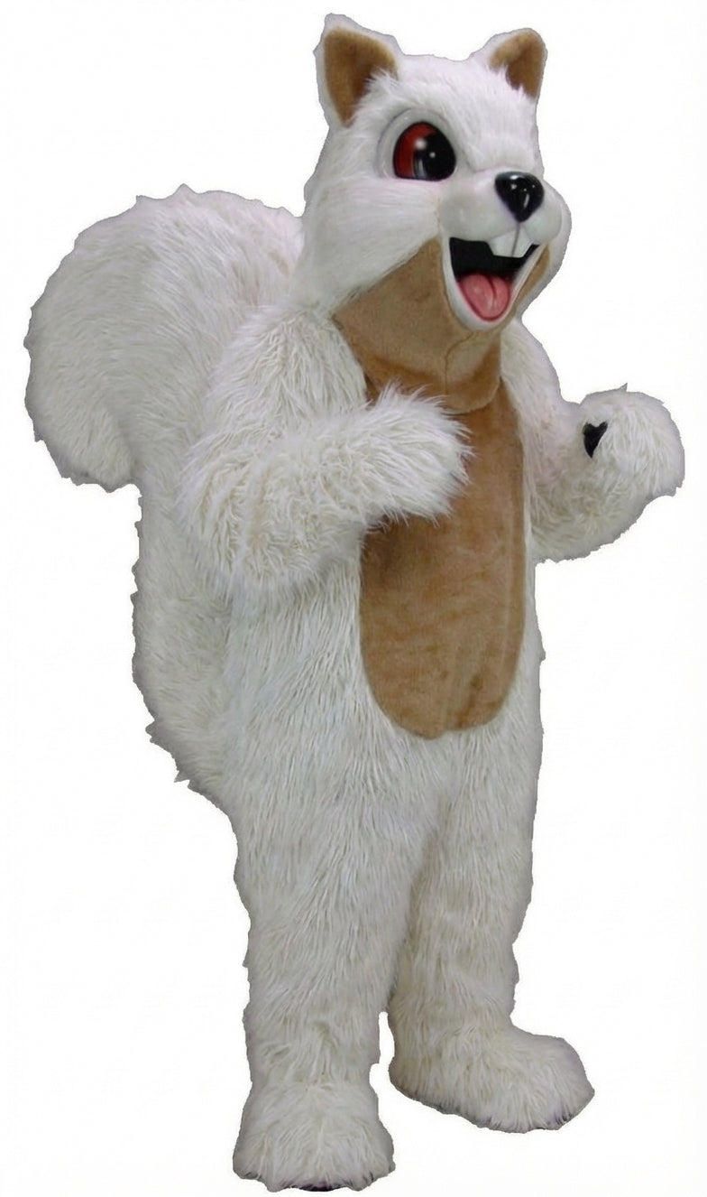 Squirrel Mascot - Long fur / White mascot costume