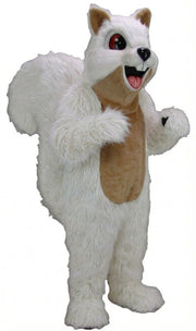 Squirrel Mascot - Long fur / White mascot costume
