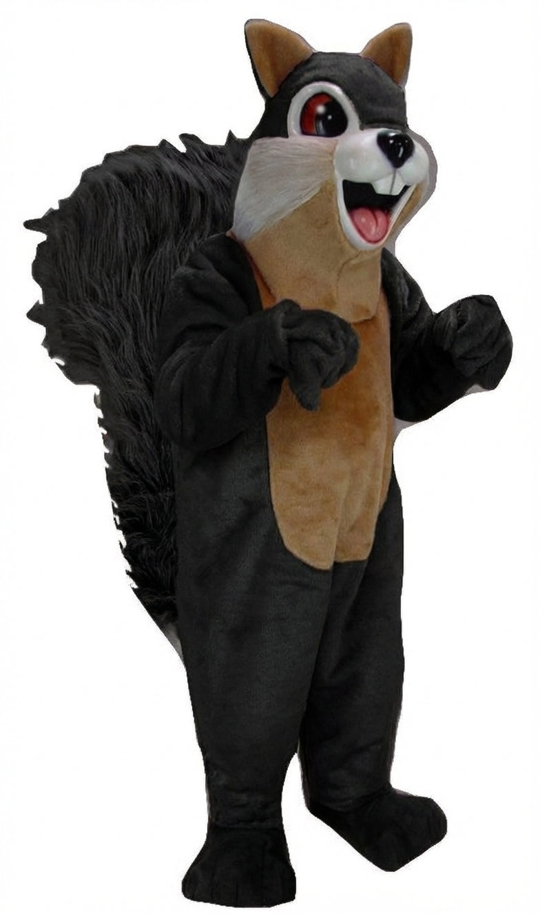 Squirrel Mascot - Short fur / Black mascot costume