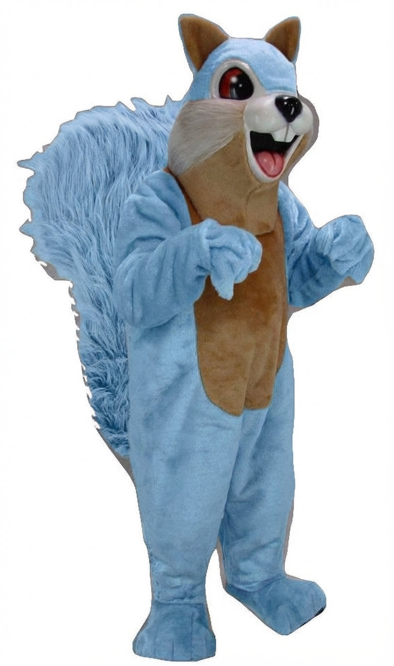 Squirrel Mascot - Short fur / Light blue mascot costume