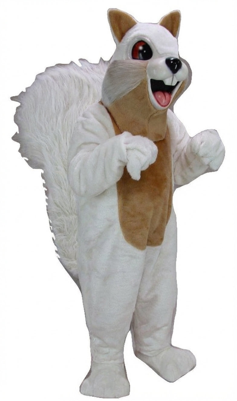 Squirrel Mascot - Short fur / White mascot costume