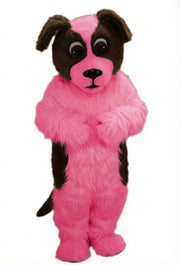 St. Bernard Mascot Costume - Long fur / Bright Pink mascot costume