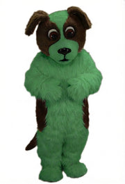 St. Bernard Mascot Costume - Long fur / Green mascot costume