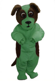 St. Bernard Mascot Costume - Short fur / Green mascot costume