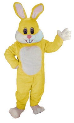 Yellow Toon Rabbit Mascot (Thermolite) - As Pictured mascot costume