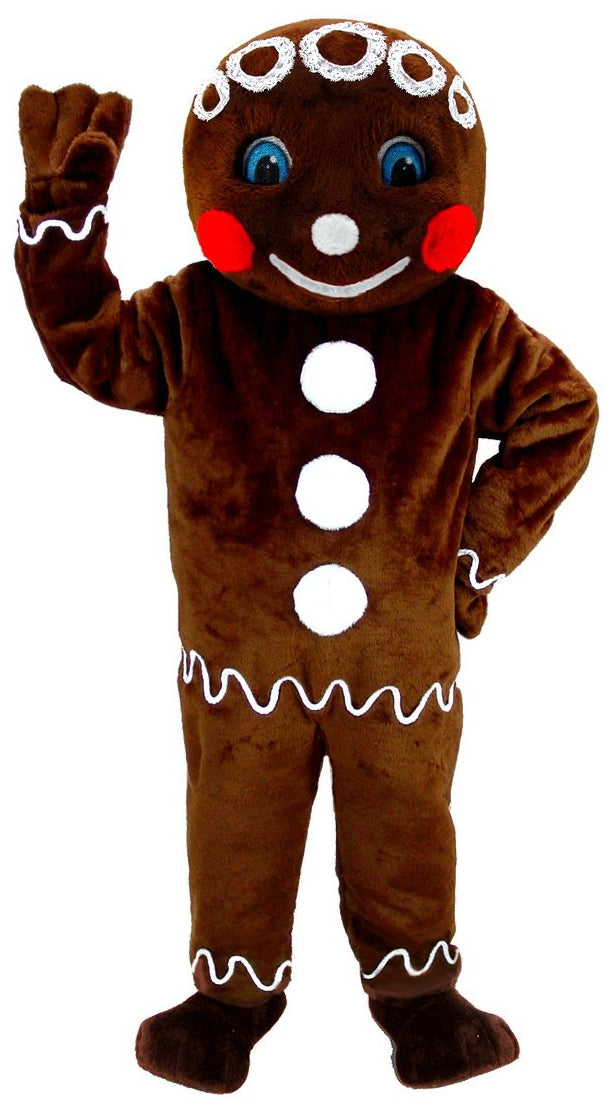 Mr. Gingerbread Cookie Mascot (Thermolite) - As Pictured mascot costume