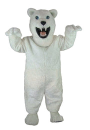Fierce Polar Bear Mascot - Short fur / White mascot costume