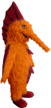 Swordfish Mascot - Long fur / Bright Orange mascot costume