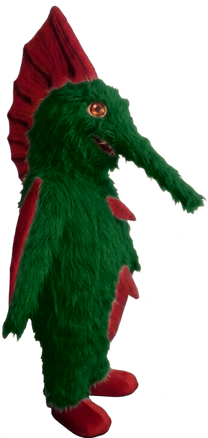 Swordfish Mascot - Long fur / Green mascot costume