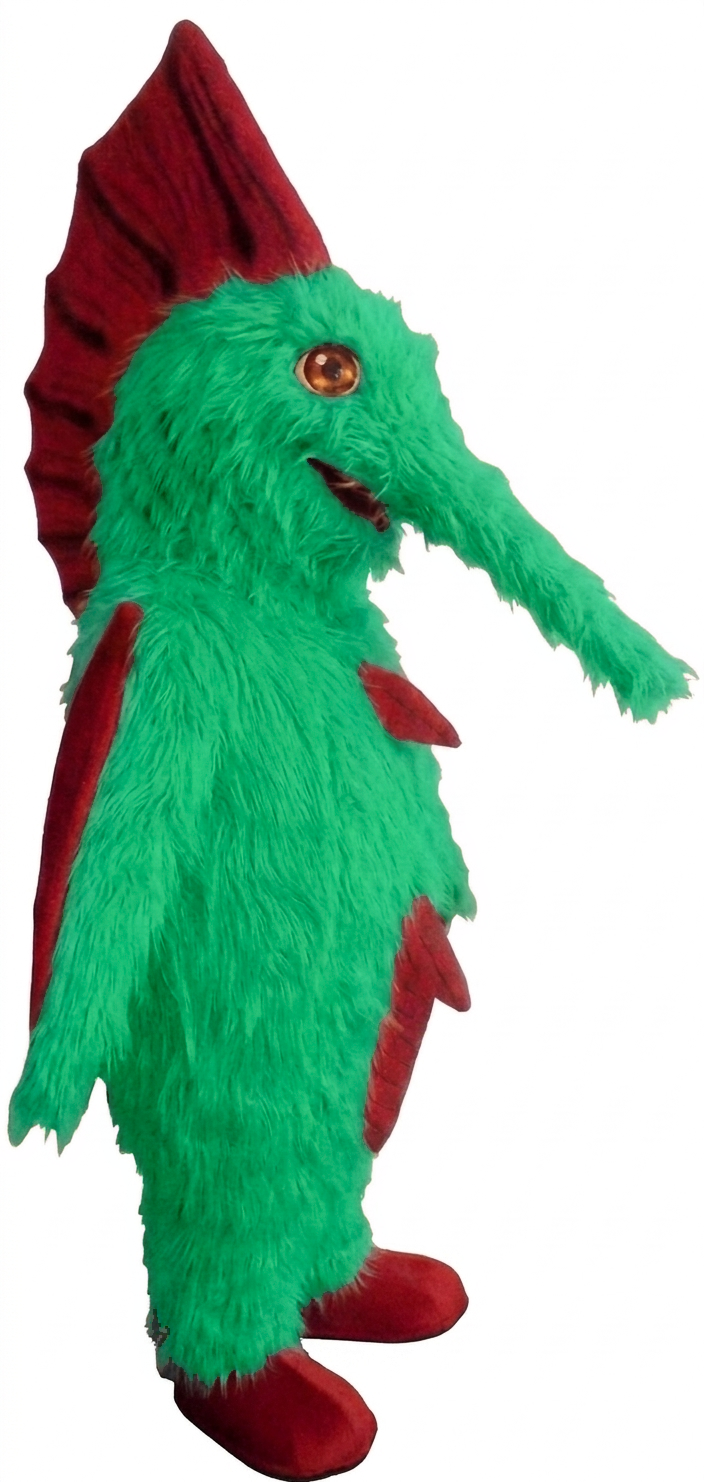 Swordfish Mascot - Long fur / Lime mascot costume