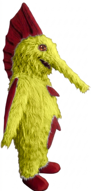 Swordfish Mascot - Long fur / Yellow mascot costume