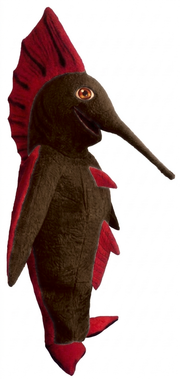 Swordfish Mascot - Short fur / Chocolate Brown mascot costume