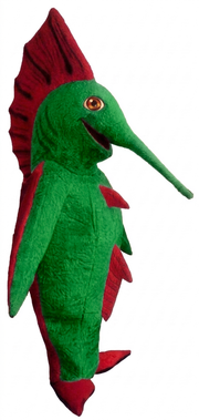 Swordfish Mascot - Short fur / Green mascot costume