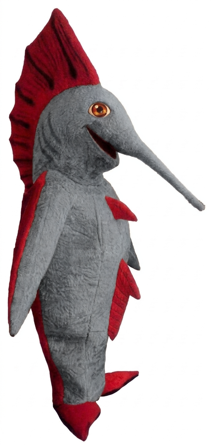Swordfish Mascot - Short fur / Grey mascot costume