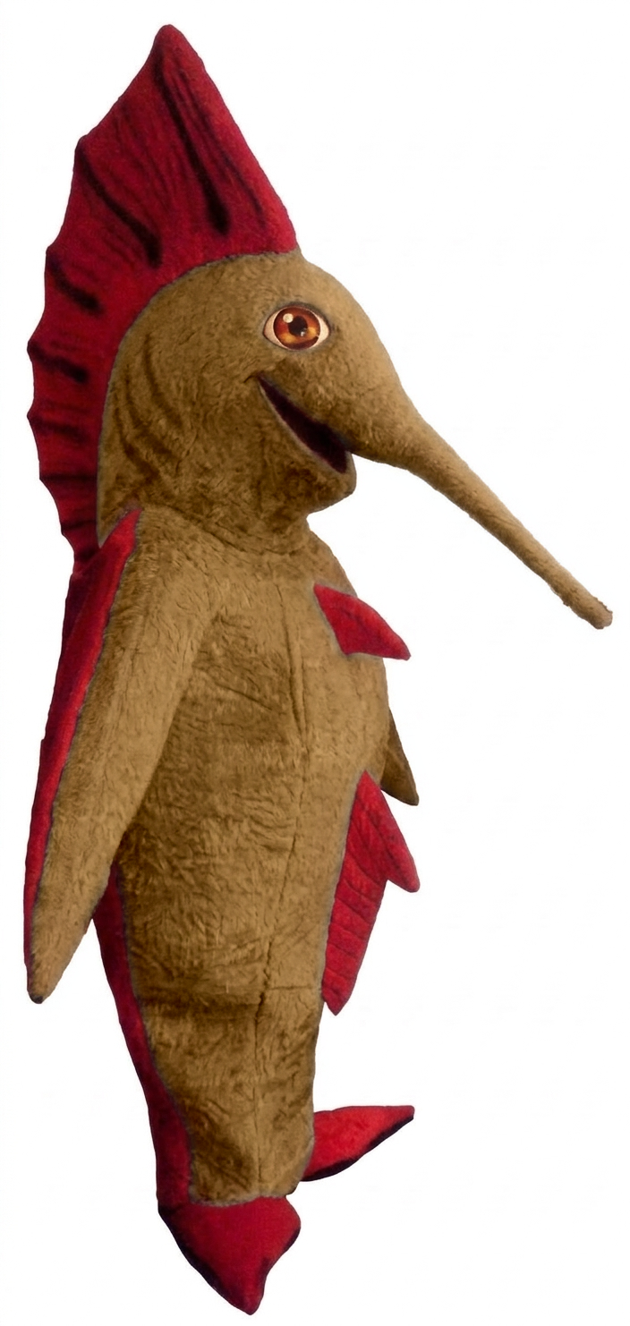 Swordfish Mascot - Short fur / Light Brown mascot costume