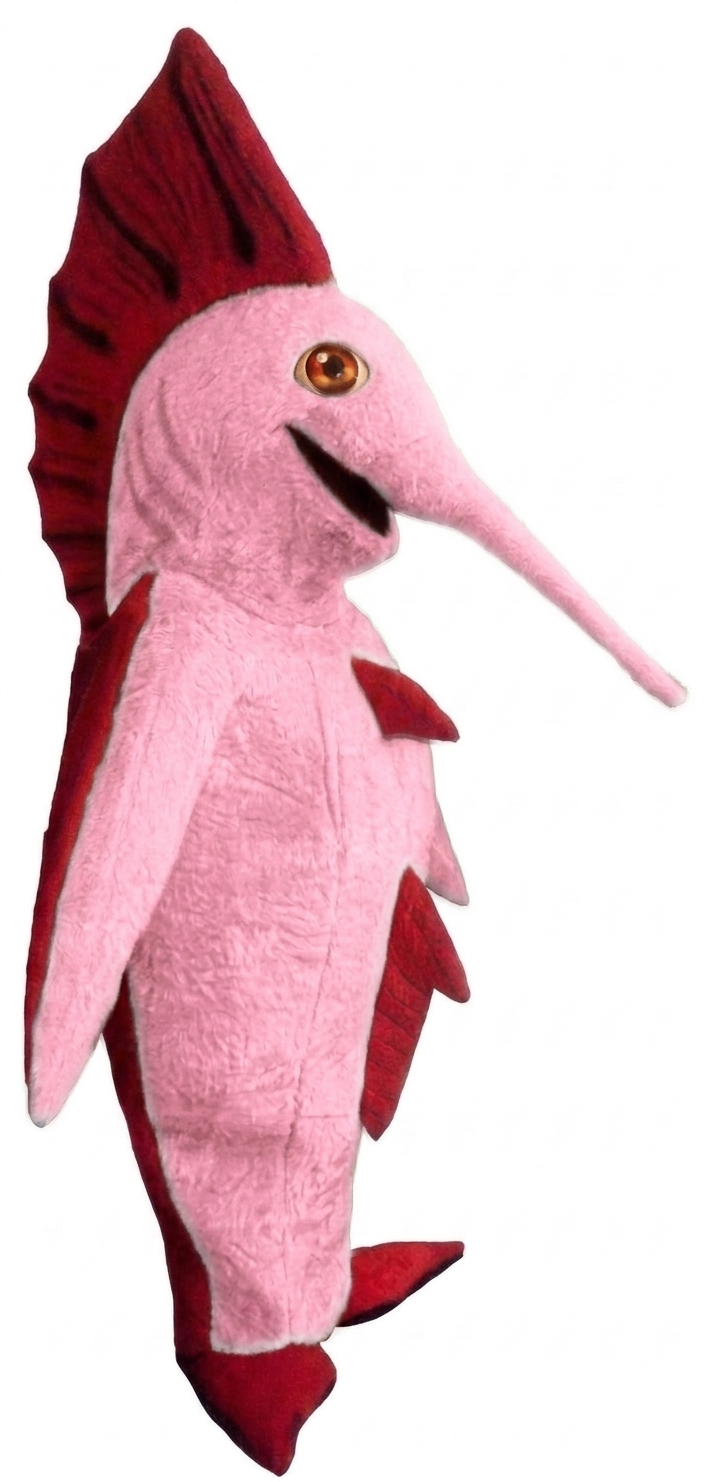 Swordfish Mascot - Short fur / Pink mascot costume