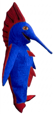 Swordfish Mascot - Short fur / Royal blue mascot costume