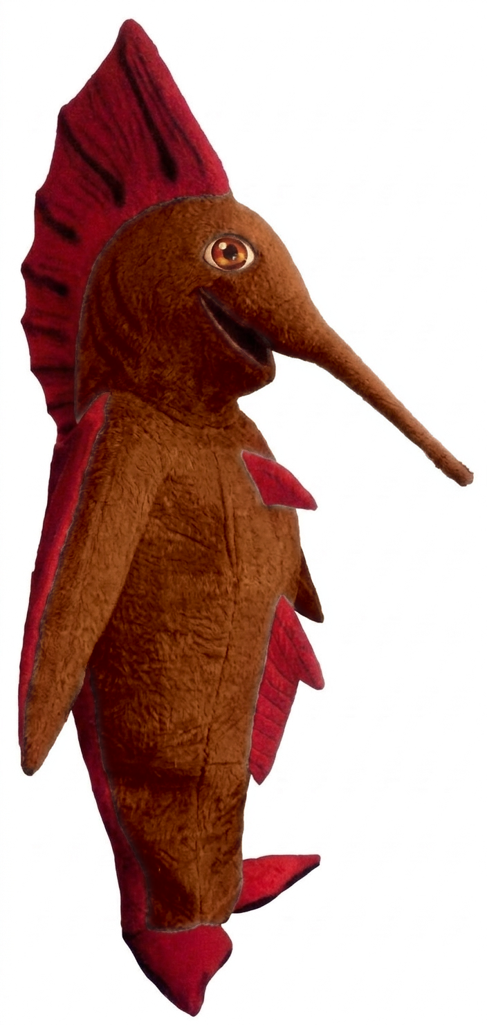 Swordfish Mascot - Short fur / Rust mascot costume