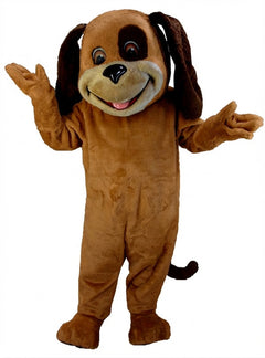 Tan & Brown Dog Mascot (Thermolite) - Medium fur / Brown mascot costume