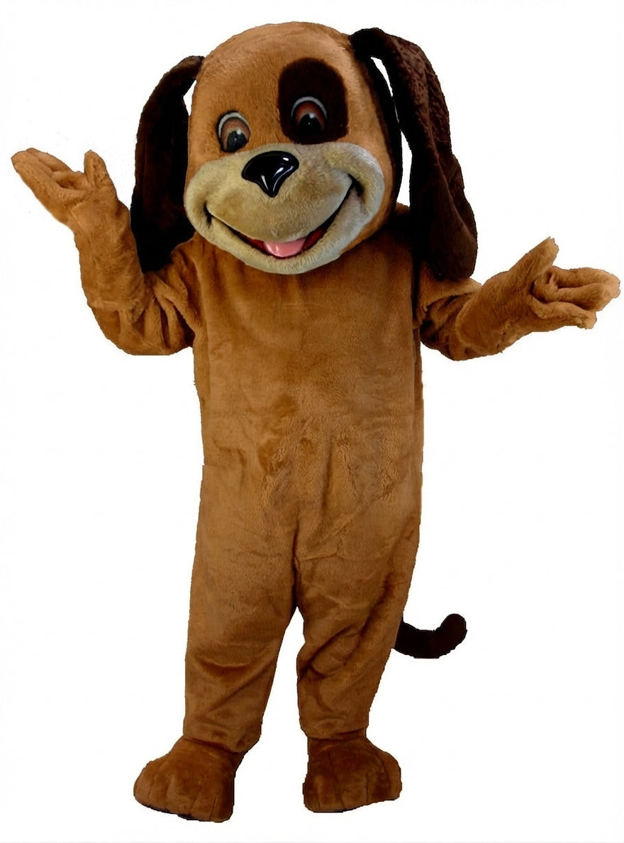 Tan & Brown Dog Mascot (Thermolite) - Medium fur / Brown mascot costume