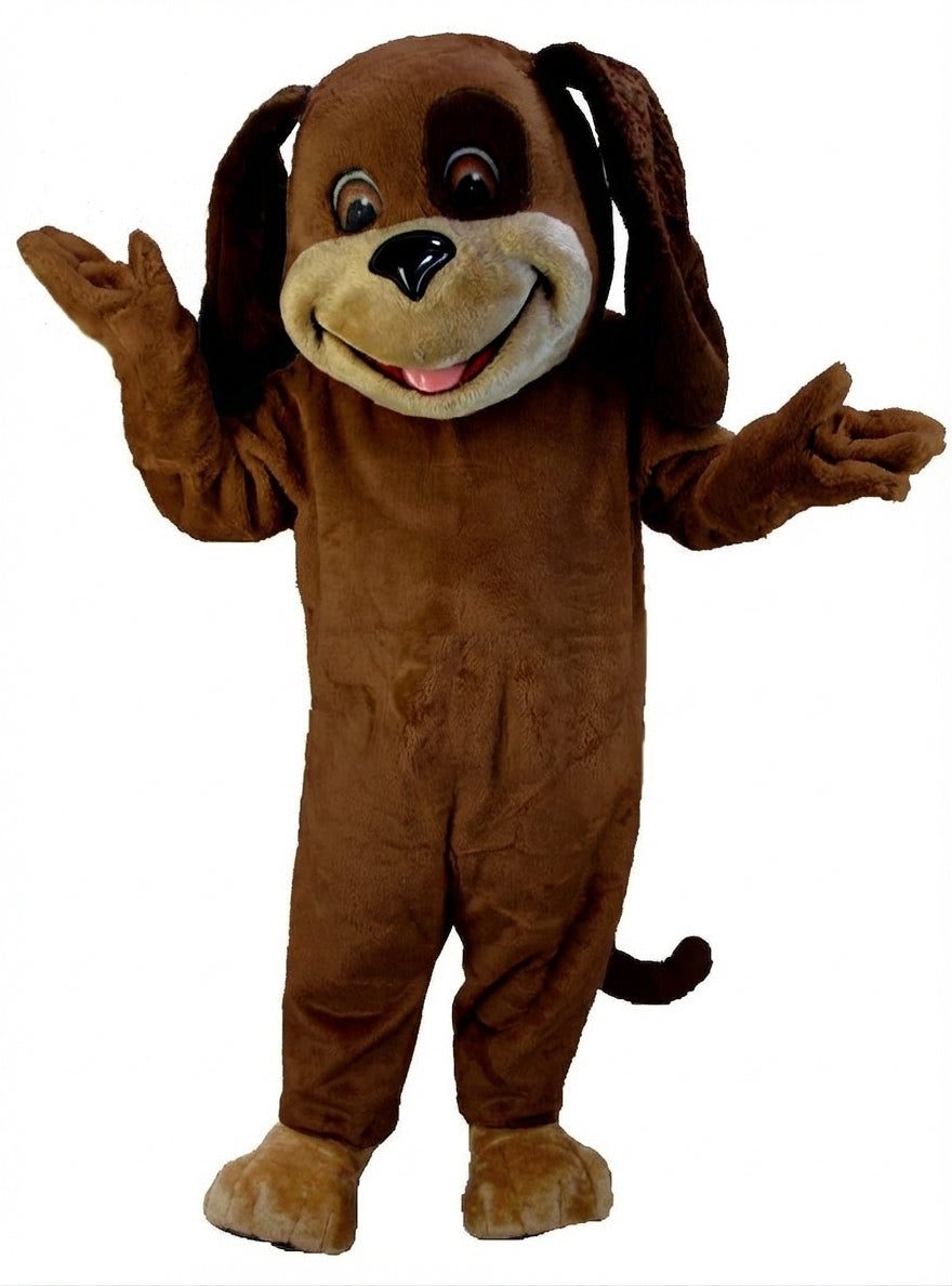 Tan & Brown Dog Mascot (Thermolite) - Short fur / Chocolate Brown mascot costume