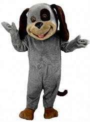 Tan & Brown Dog Mascot (Thermolite) - Short fur / Grey mascot costume