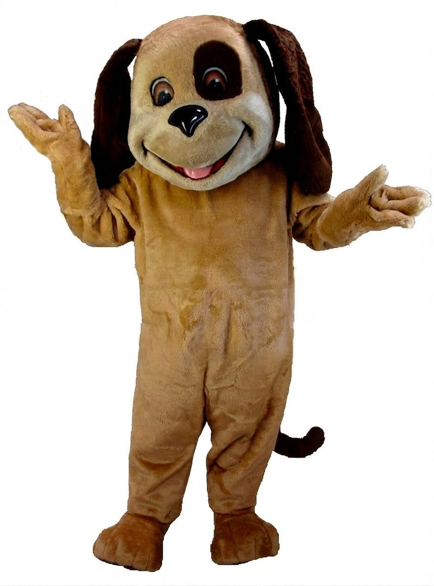 Tan & Brown Dog Mascot (Thermolite) - Short fur / Light Brown mascot costume
