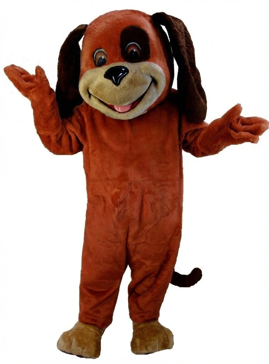 Tan & Brown Dog Mascot (Thermolite) - Short fur / Rust mascot costume