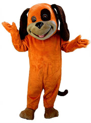 Tan & Brown Dog Mascot (Thermolite) - Short fur / Tiger Orange mascot costume