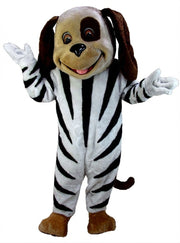 Tan & Brown Dog Mascot (Thermolite) - Short fur / Zebra mascot costume