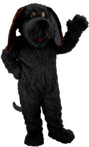 Tan Dog Mascot Costume (Thermolite) - Long fur / Black mascot costume