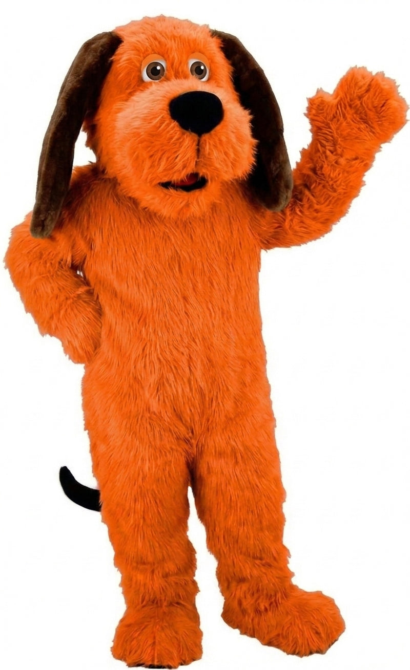 Tan Dog Mascot Costume (Thermolite) - Long fur / Bright Orange mascot costume