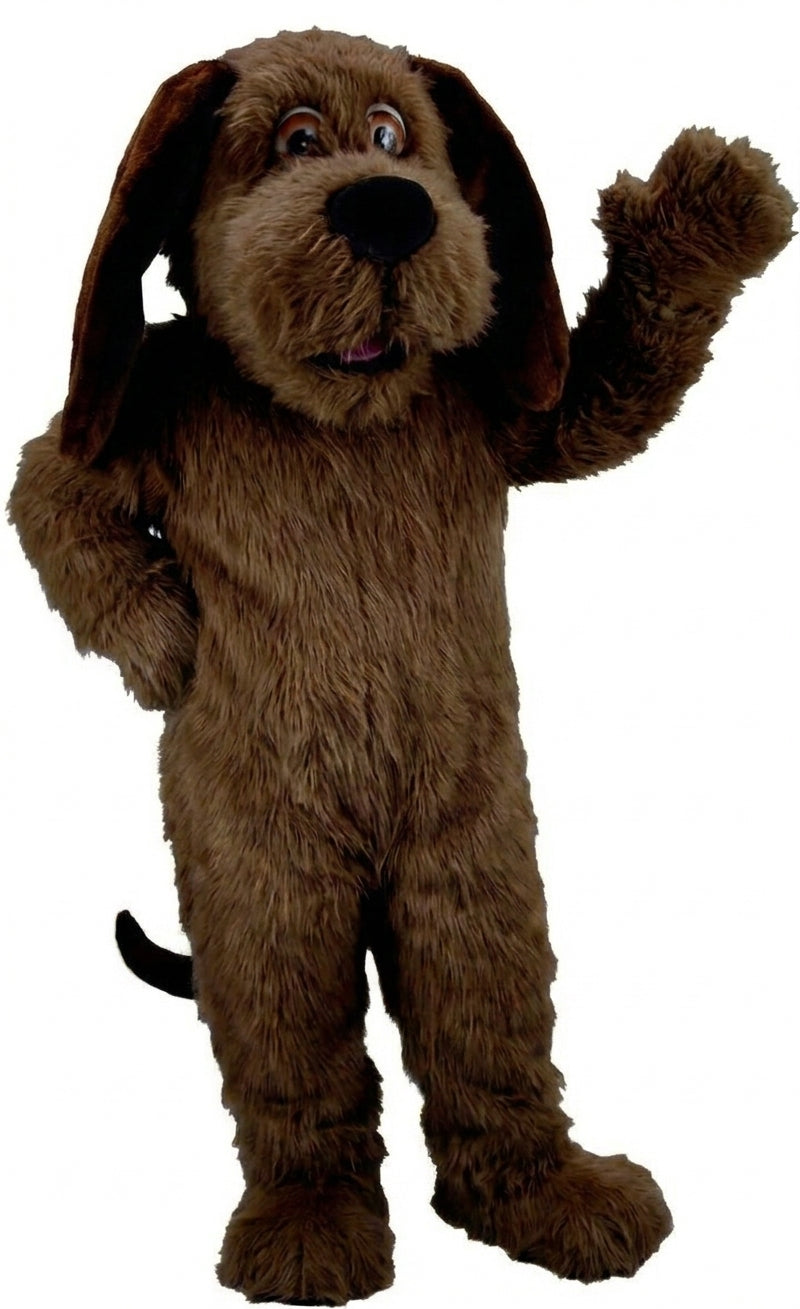 Tan Dog Mascot Costume (Thermolite) - Long fur / Dark Brown mascot costume