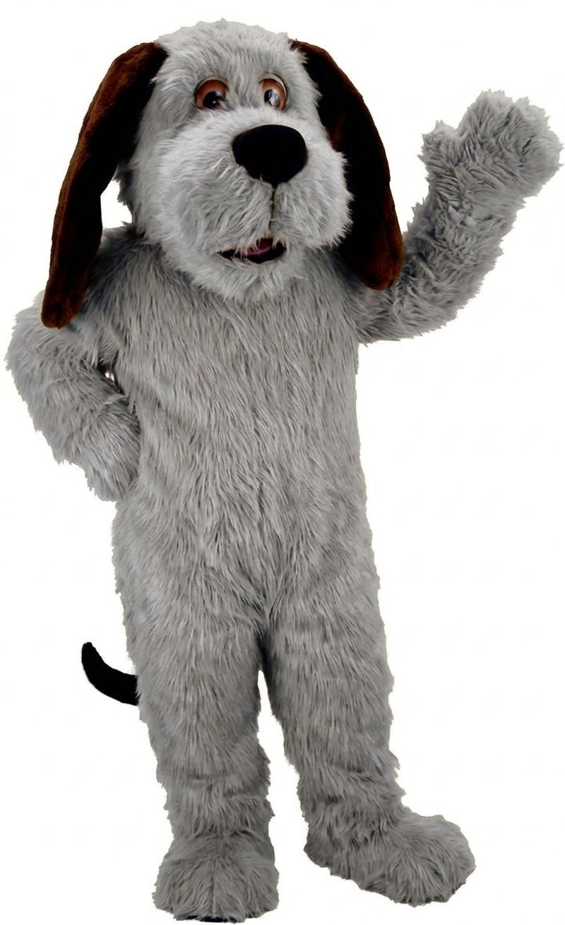 Tan Dog Mascot Costume (Thermolite) - Long fur / Grey mascot costume